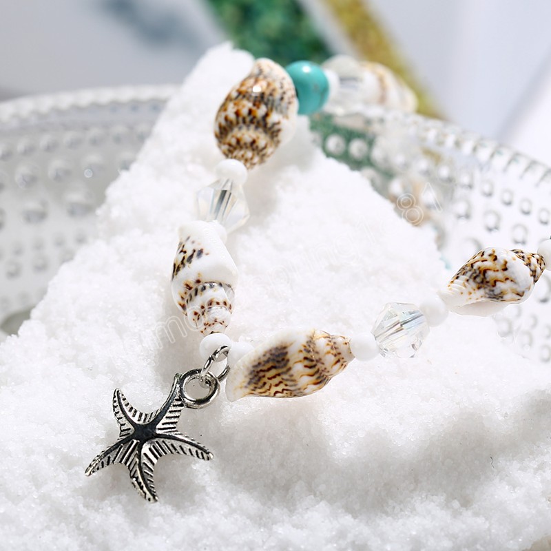 Nuove cavigliere turchesi irregolari le donne Summer Beach Star Ciondolo catena del piede Ragazze Bracciale alla caviglia Accessori Regalo amico