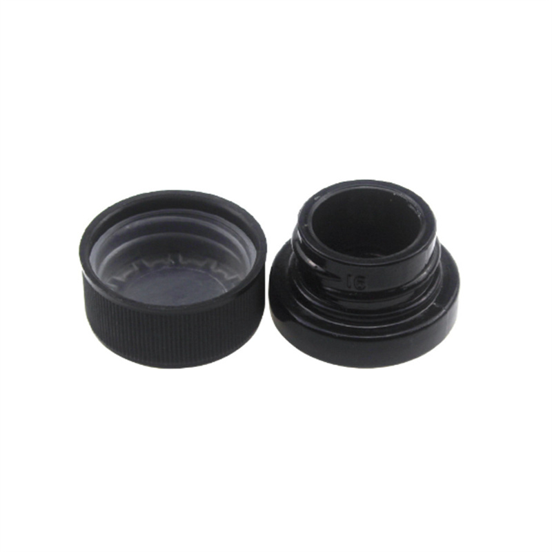 5ml Black Glass Jar Concerntrate Non-Stick Container with Child Proof Lid Dry Herb Wax Dab Jars DHL Free JL1815