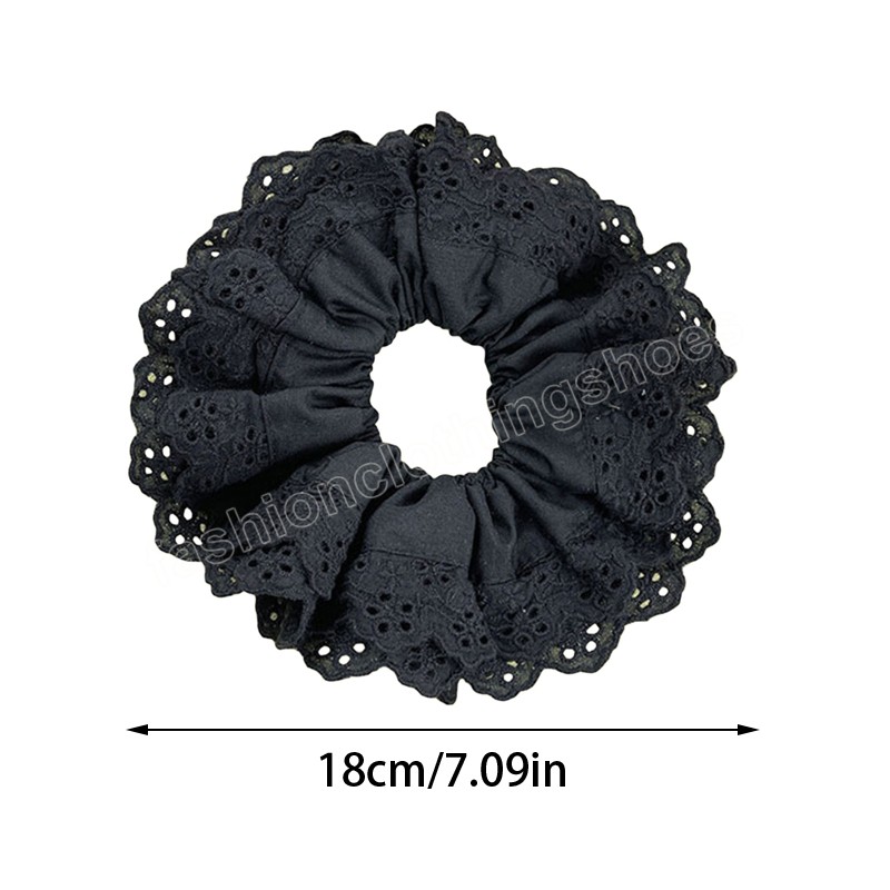 Scrunchies in pizzo multistrato alla moda Fasce capelli elastiche Ragazze Elegante porta coda di cavallo Corda capelli Accessori capelli romantici da donna