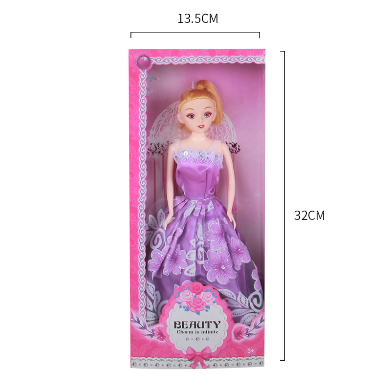2-7 år gammal tjej leksaker barnsliga drömmande prinsessan doll tjej docka klänning uppsättning födelsedag presentförpackning barns glada gåvor