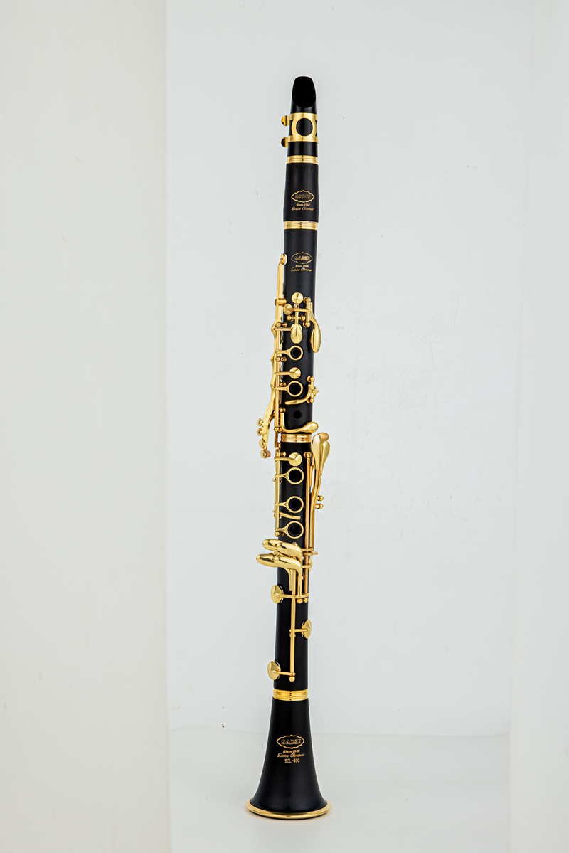 B platt klarinett Bakelite Wood Professional Woodwind Instruments med högkvalitativ timbre bärfodralstillbehör