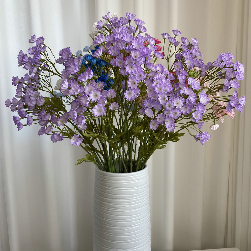 Fleurs artificielles Décorations pour la maison Fleurs artificielles avec longue tige pour fleurs décoratives de mariage