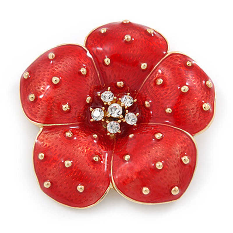 PINS BROCHES CEMORATIVE BROOCHES EPAULETTER Röd Poppy Flower Corsage British Princess Kate Brooch Jewelry Woman Broch Pin Fashion New HKD230807