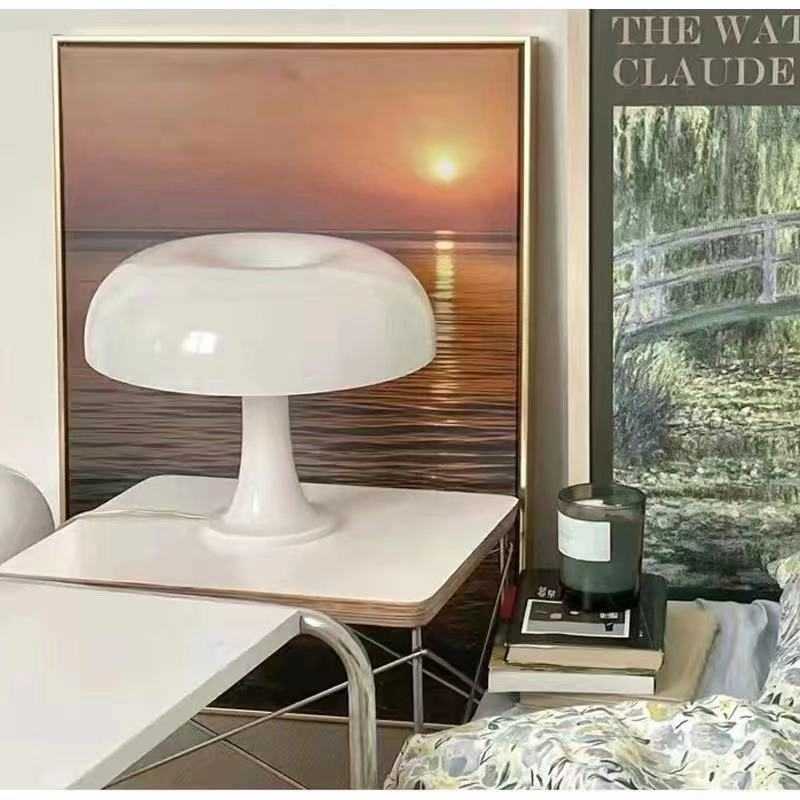 إيطاليا مصمم LED فطر طاولة مصباح فندق غرفة نوم غرفة المعيشة بجانب السرير مصابيح الإضاءة مصابيح حديثة الحد الأدنى مصابيح المكتب HKD230807
