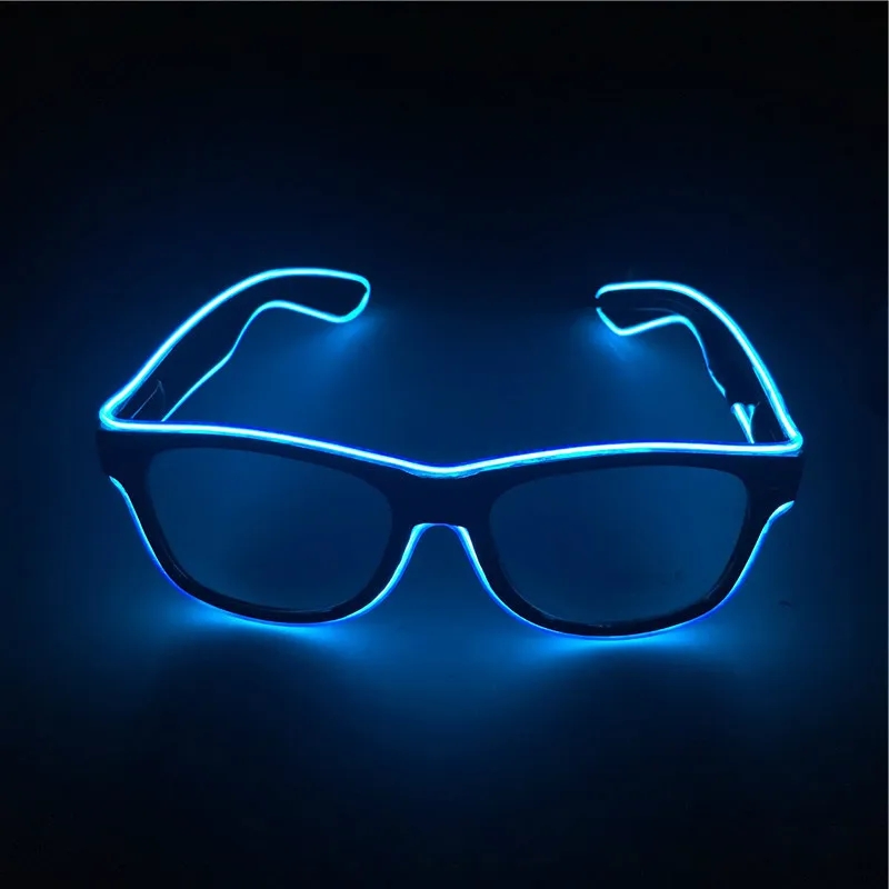 LED Light Up Glowing Glasses El Wire Neon Rave Glasses Lysande festglasögon Eyewear för födelsedag Halloween Xmas Party Bar Dekorativ leverantör