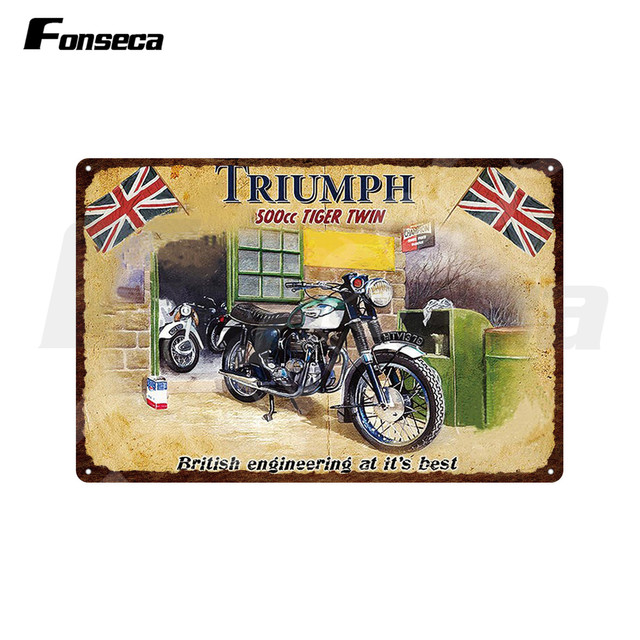 Camion et Tracteur Plaque en Métal Moto Vintage Plaque en Étain Décoratif Plaque en Étain Grand Camion Fer Peinture Stickers Muraux pour Ferme Garage Homr Décor Personnalisé 30X20CM w01