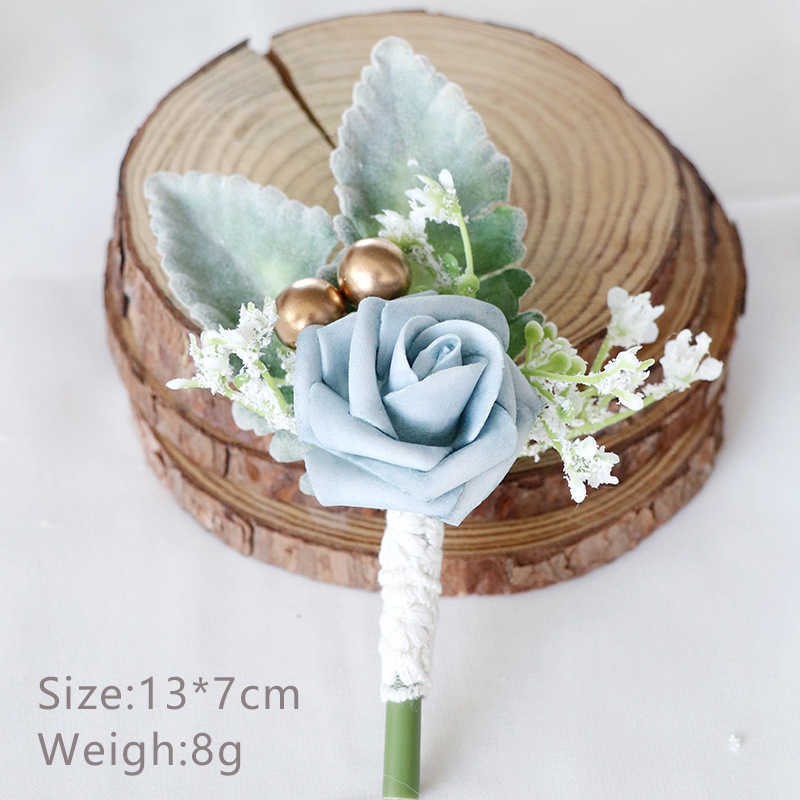 Stift broscher 1 st sött blomma bröllop corsage stift vit rosa brudgummen boutonner knapphål män bröllop vittne äktenskap tillbehör hkd230807