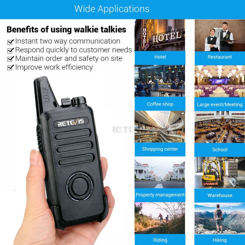 Günstiges RT22S Mini-Walkie-Talkie, 10 Stück, 2 W, UHF, VOX, verstecktes Display, praktisches Zwei-Wege-Radio, Kommunikator, Walkie-Talkies, Hotel