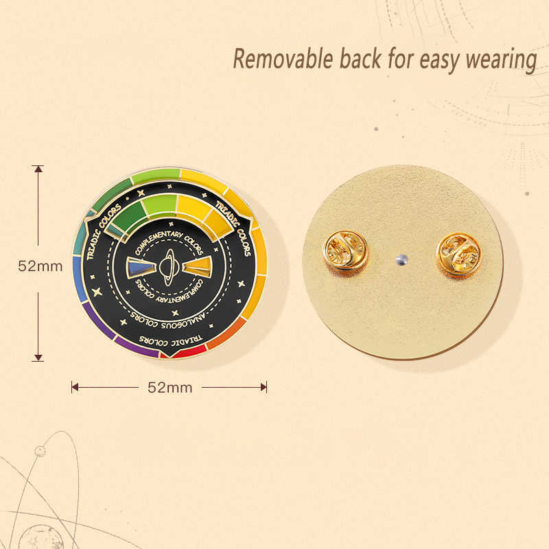 Pins Broches Ronde Metalen Kompas Emaille Pin Mode Gift Broche Art Multicolour Badge Revers Kleding Hoed Sieraden Kid Gift Revers Pin Groothandel HKD230807