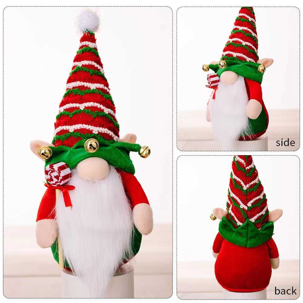 New Bell Elf Doll Ornament Santa Claus Doll Faceless 인형 남성 및 여성 장식 크리스마스 장식 L230620