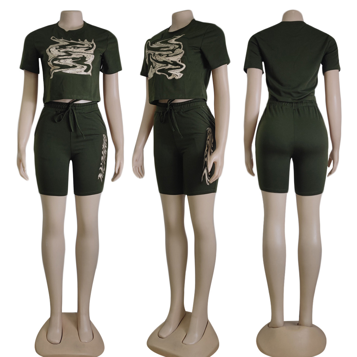 2023Ensemble de luxe Designer Femmes Survêtements Tenues De Sport D'été Dames Deux Pièces Shorts Ensemble Lettre Imprimé À Manches Courtes T-shirt Et Short Jogging Costumes