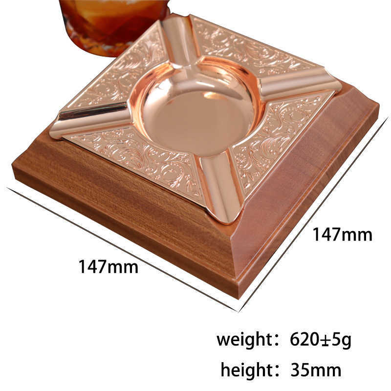 Chabiliwood Cigar Ashtray Vintage Style Ash Ang Light Luxury Ash Tray Briquets HKD230808