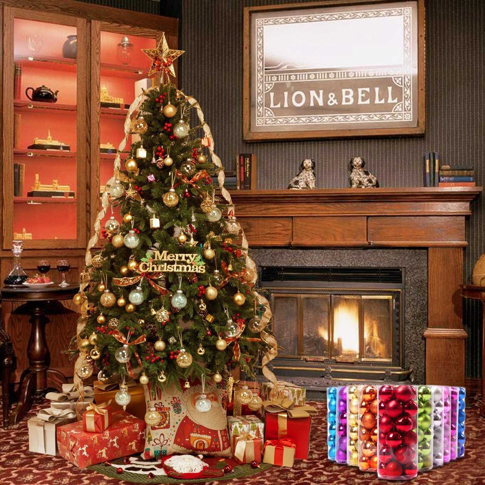Xmas Christmas Tree Ornament Hanging Home 40mm Ball Party Bagattella Decor Home Decor L230620
