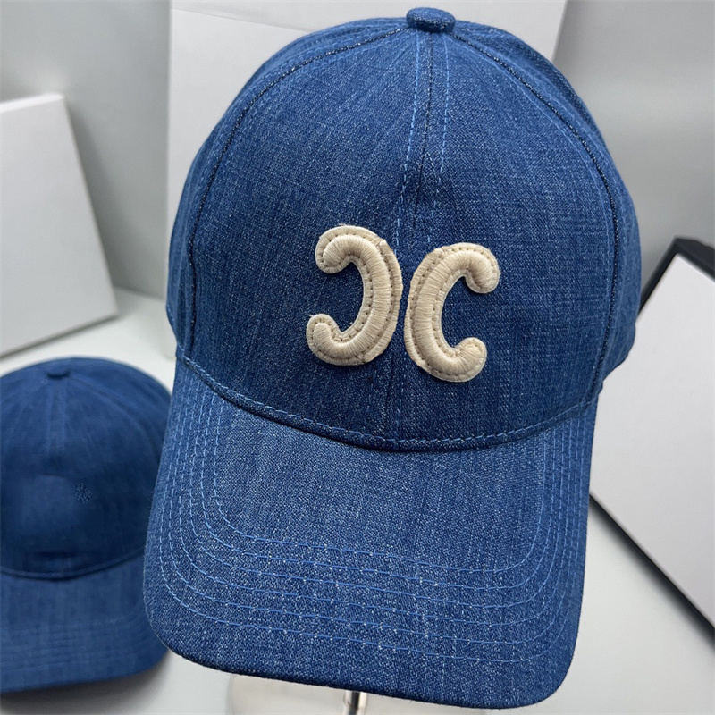 Casquettes de baseball Designer Broderie Denim Ball Cap Bonnet Bleu Foncé Casquette Luxurys Designers Lettre Bonnets Femmes Hommes Bucket Hat316d