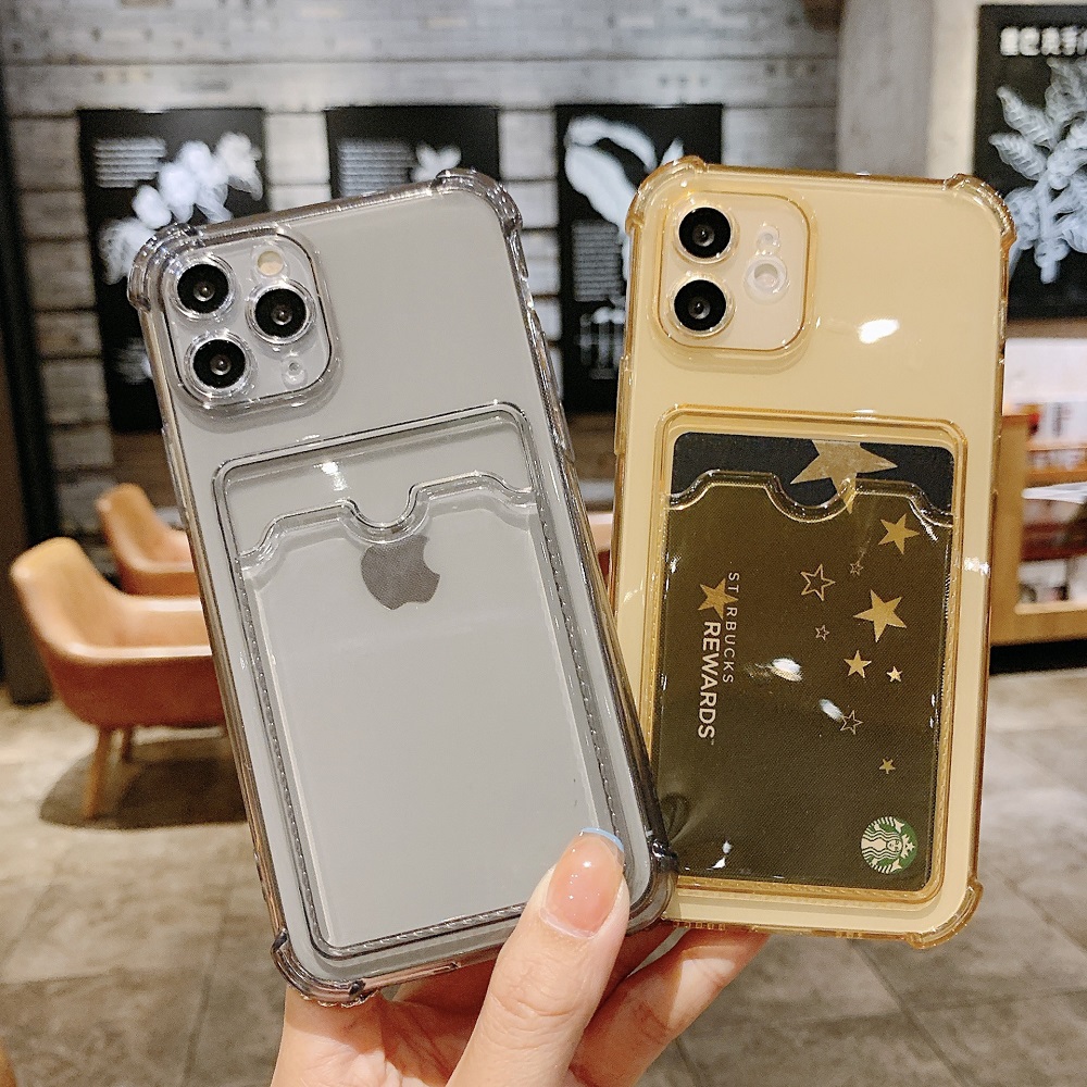 iPhone 11 12 13 14 Mini 11 Pro X XS Max XR 8 Plus SE 케이스 커버 소프트 실리콘 지갑 카드 홀더