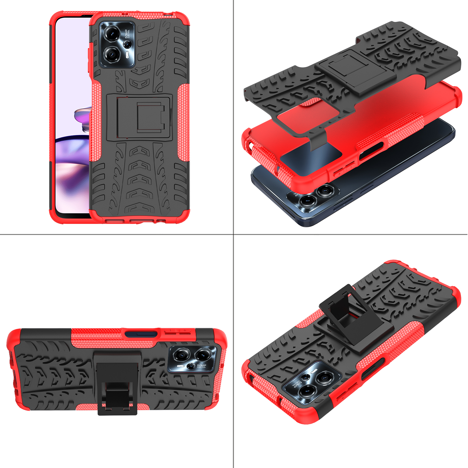 Armor For Motorola G Pure Moto G13 G23 G53 E13 G53j G53y G31 G41 G51 G71 G32 E22 E22i G62 G52 G82 G71s Case Bracket Hard Cover