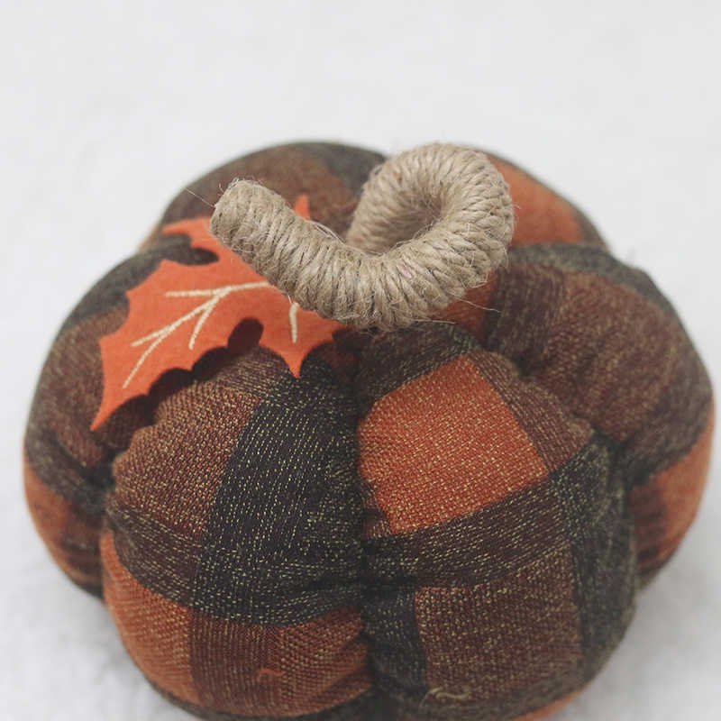 Calabaza pequeña de peluche de 16cm, regalo de Halloween hecho a mano, adorno de calabaza de Navidad, Festival de la cosecha, decoración del hogar, calabaza L230620