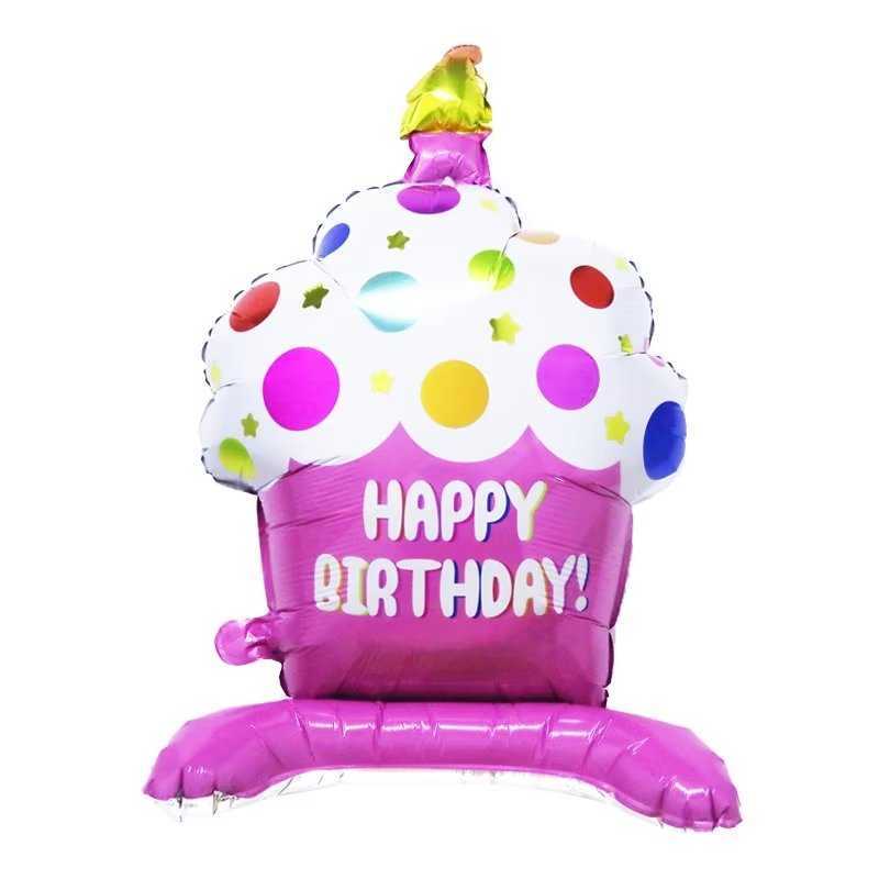 Balões de bolo de feliz aniversário grandes balões de vela colorida de 3 camadas bolo de urso balão para decoração de chá de bebê de festa de aniversário infantil HKD230808