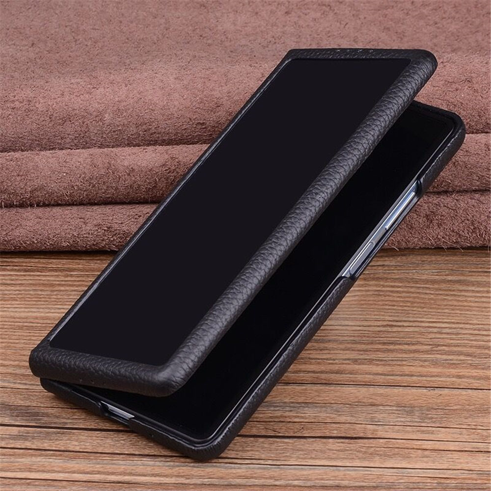 Премиум подлинный кожаный корпус для Samsung Galaxy Z Fold5 4 Retro Business Armor Back Cover