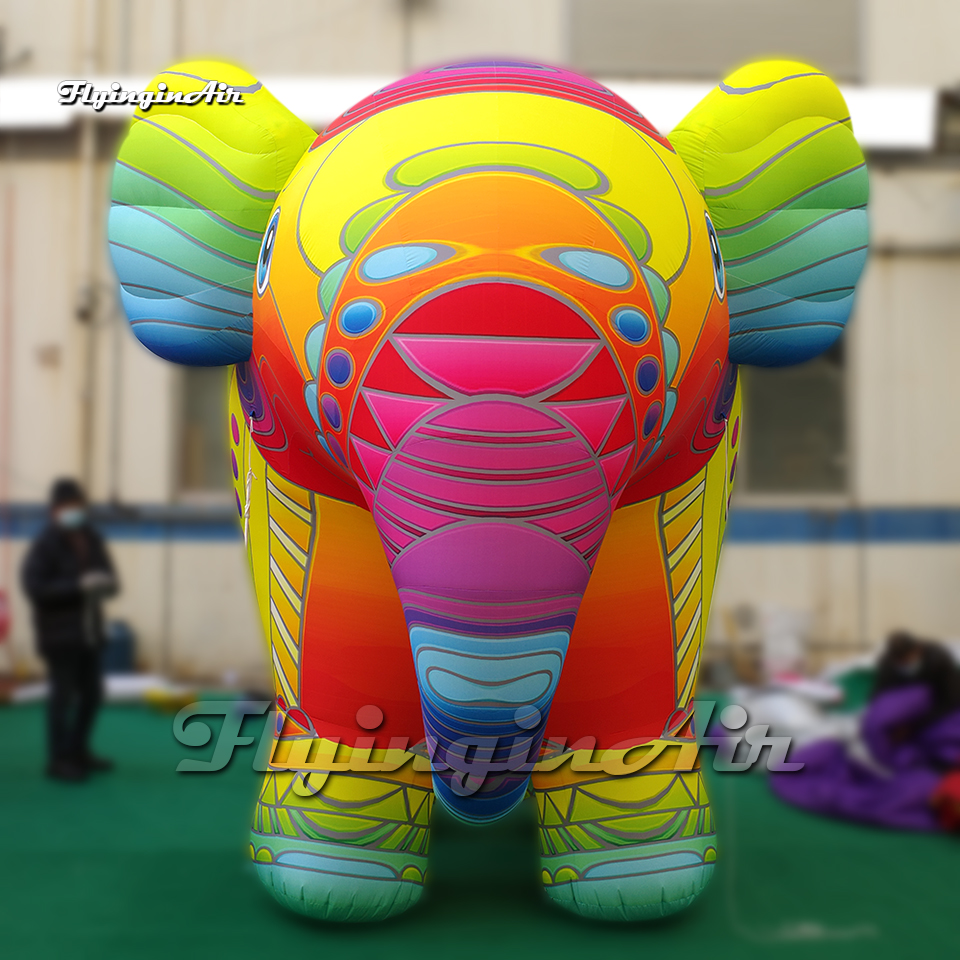 Fantastique géant coloré éléphant gonflable mignon gros ballon animal de bande dessinée pour l'exposition d'événement