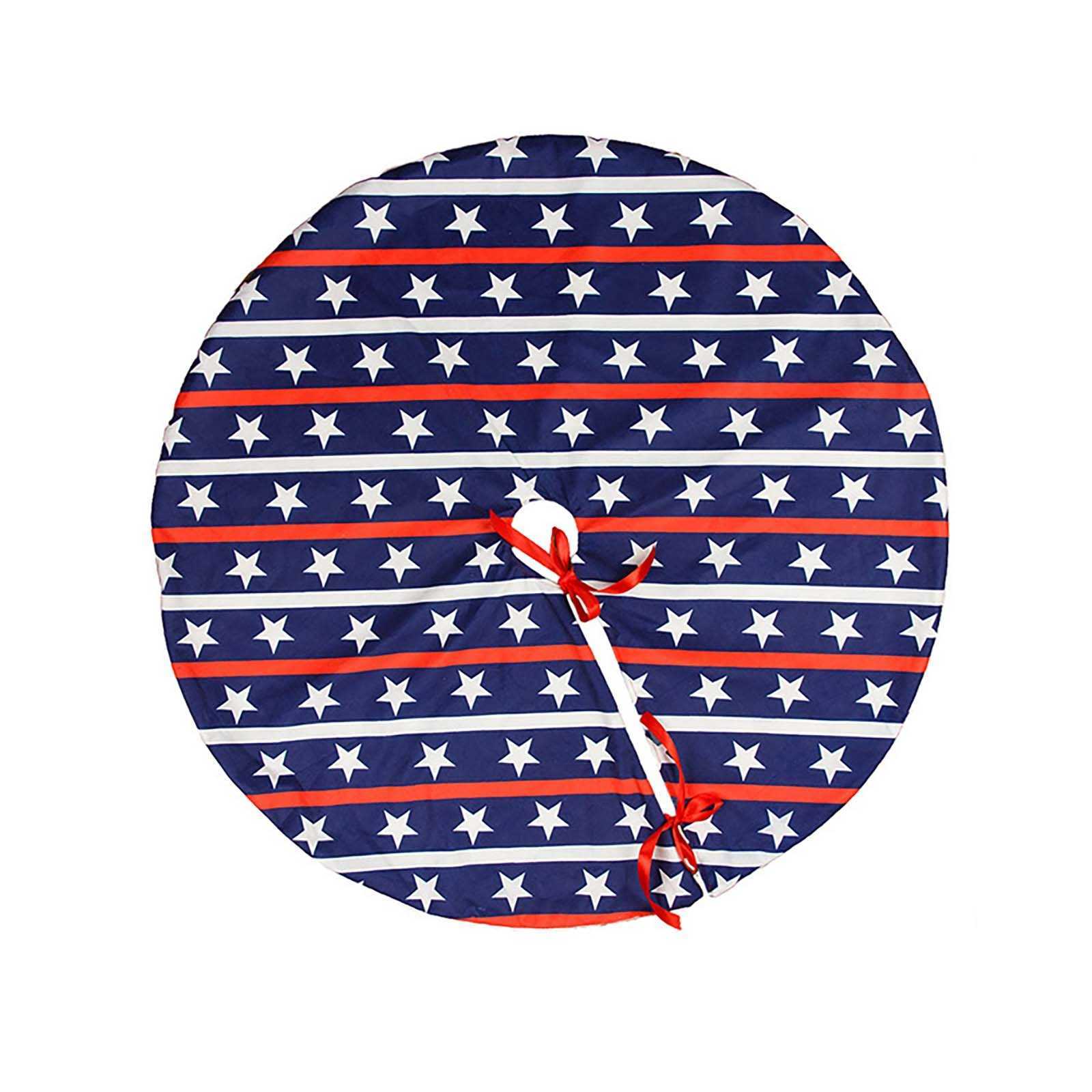 4th Of July Ornament Christmas Tree Skirt Double And Stripes Holiday Decoration Party for Kids 812 Goodie Bags Boys L230620