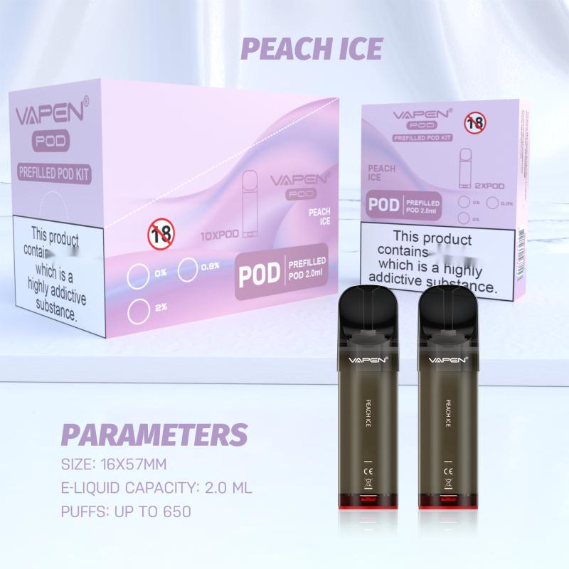 TPD MHRA Sertifikalı Vapen Önceden doldurulmuş bölme kiti 650puffs 2.0ml Pods elfa vape elektronik sigara buhar kitleri