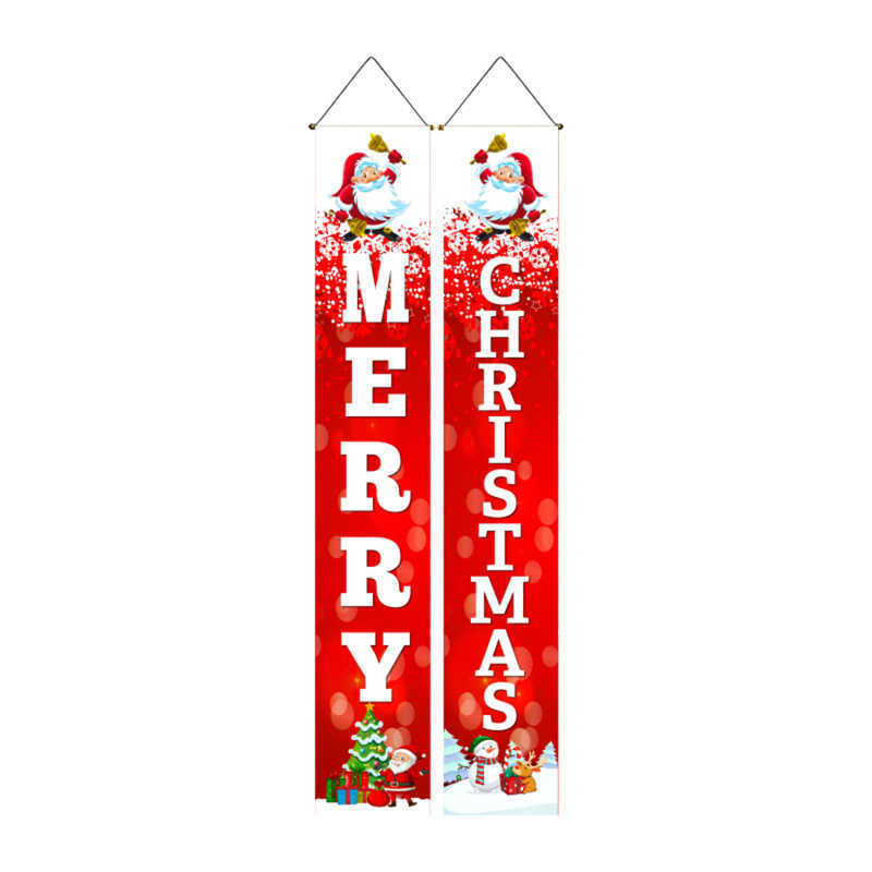 Décoration De Porte De Noël 2023 Joyeux Noël Bannière Décor pour La Maison Suspendus Ornement De Noël Navidad Bonne Année Cadeau 2023 L230620