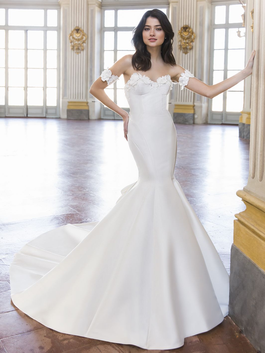 Robe De Mariée Pour Mariage Nouvelle Arrivée 2023 Robes De Mariée Sirène Hors Épaule Balayage Train Dos Nu Jardin Plage Robes De Mariée Dentelle Appliques Vestidos De Novia