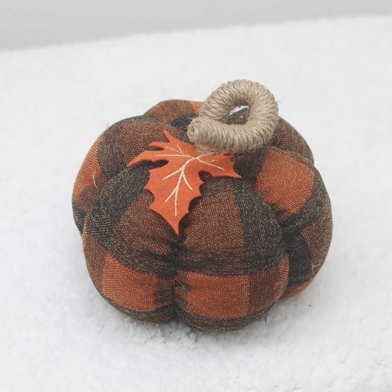 Calabaza pequeña de peluche de 16cm, regalo de Halloween hecho a mano, adorno de calabaza de Navidad, Festival de la cosecha, decoración del hogar, calabaza L230620