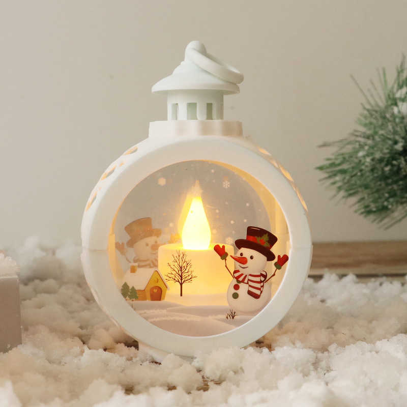 Konstnärliga ornament Juldekorationer för hem Led Candle Lights Round Christmas Tree Hanging Lights New Year Gift L230620