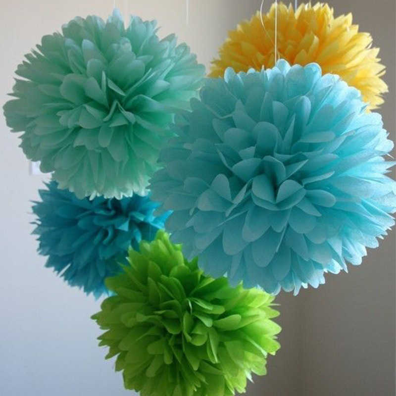 4/6/8/10/12inch Fiore di carta Decorazione Carta velina Pompon Festa di nozze Fiore di carta Ball Set Baby Shower Flower Ball HKD230808