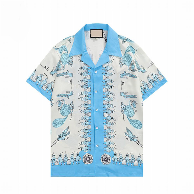 CCCCCdesigner Fashion T Shirt Hawaii Floral Letter Print Beach Shirts Men's Designer Silk Bowling Shirt Casual Men Summer Short Sleeve Loose Asia Size M-3XL88