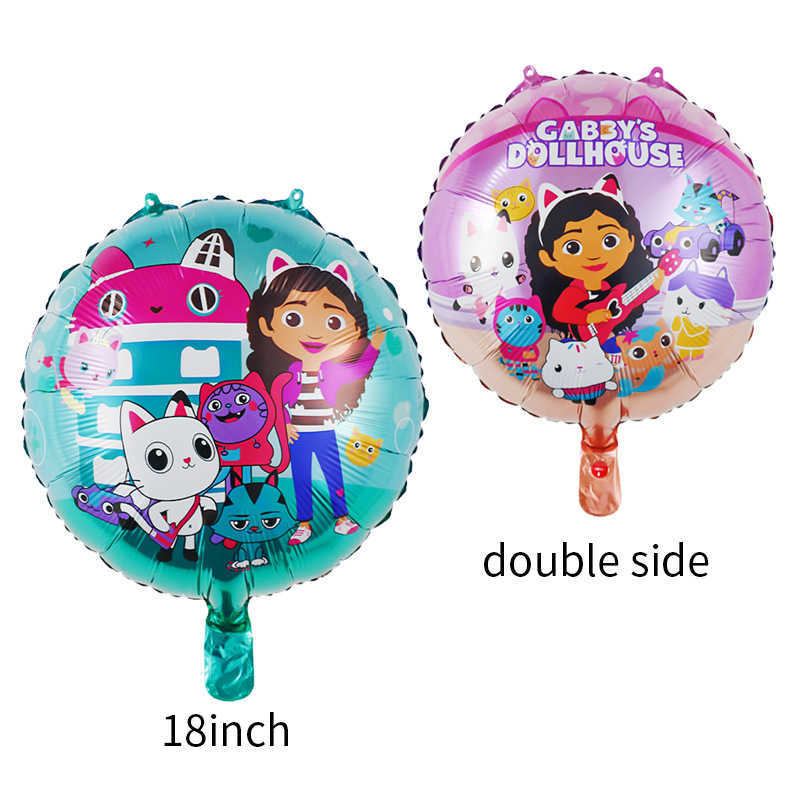 Gabby Dollhouse Chats Ballons Filles Décorations De Fête D'anniversaire 32 En Nombre Ballon Pour Enfants Baby Shower Fournitures Jouet Cadeaux HKD230808