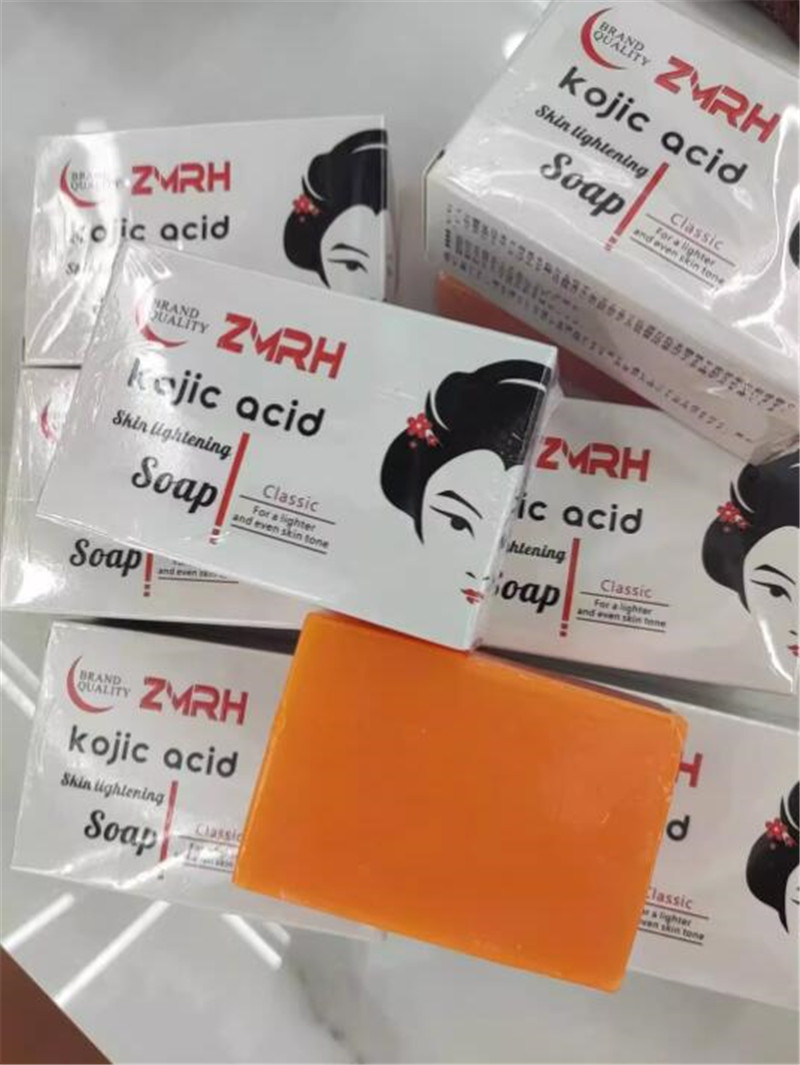 Kojie San Handmade Soin Skin Blightening 비누 표백 kojic acid 글리세린 비누 심해 청소를 밝게합니다.