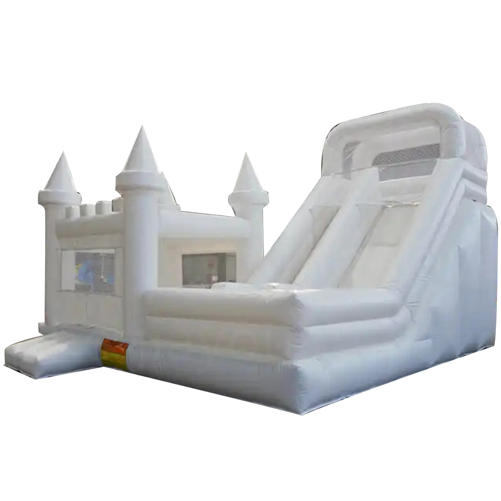 Commercial Trampolines Wedding White Bouncy Inflatable Jumping Castle Water Slide with Ball Pit White Bounce House Combo