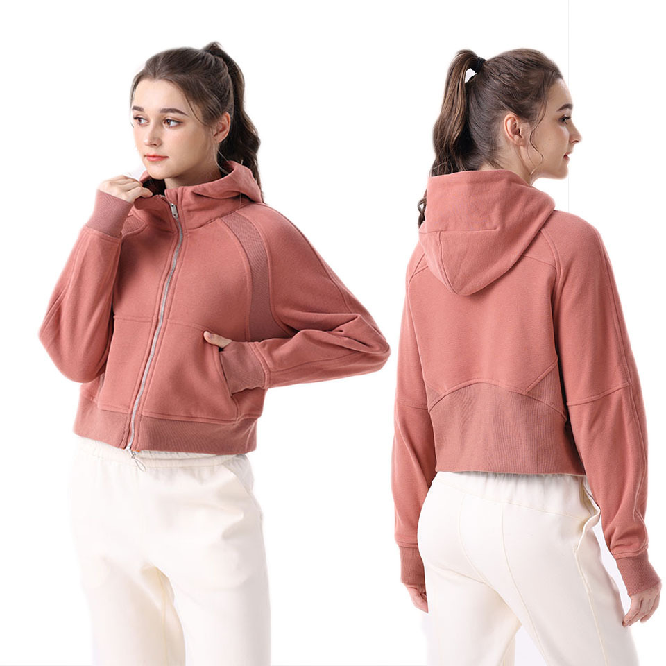 Souba Hooded Jacket Women Streetwear Zip Up Cardigan Coat Women's Jackets Outdoor exercise yoga fitness Hoodies