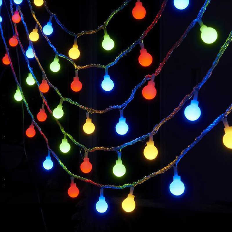 Fairy Lights 10M/20M/30M Snowflake Star Ball Christmas String Lights Garlands Outdoor For Room Wedding Party New Year Decoration L230620