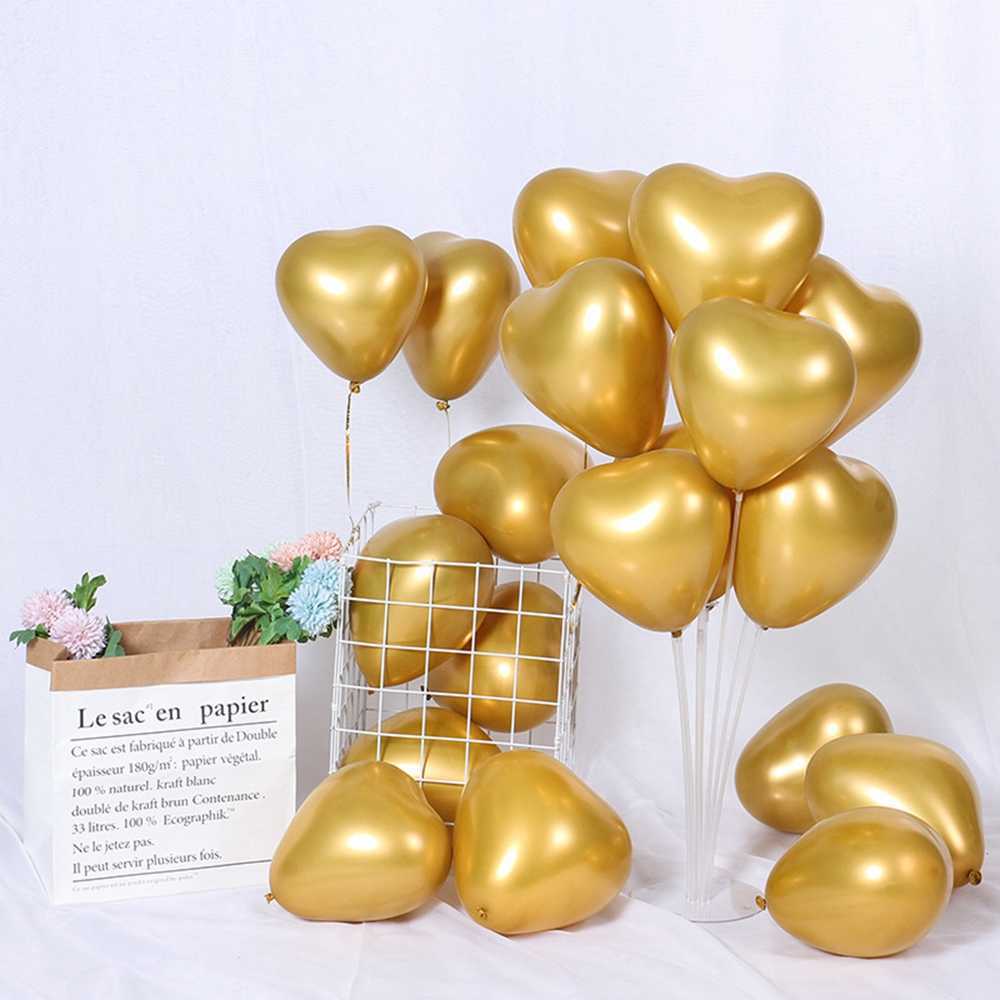 12Inch Heart Shaped Wedding Balloon High Metal Latex Balloons Födelsedagsfestförslag SCENE DECORATED PURPLE GOLD HELIUM BALOON HKD230808