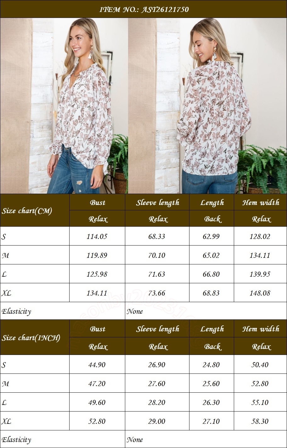 Hot Sale Fall Boho Clothing Elegant Women Tops Floral Split V Neck Bubble Sleeve Blouse