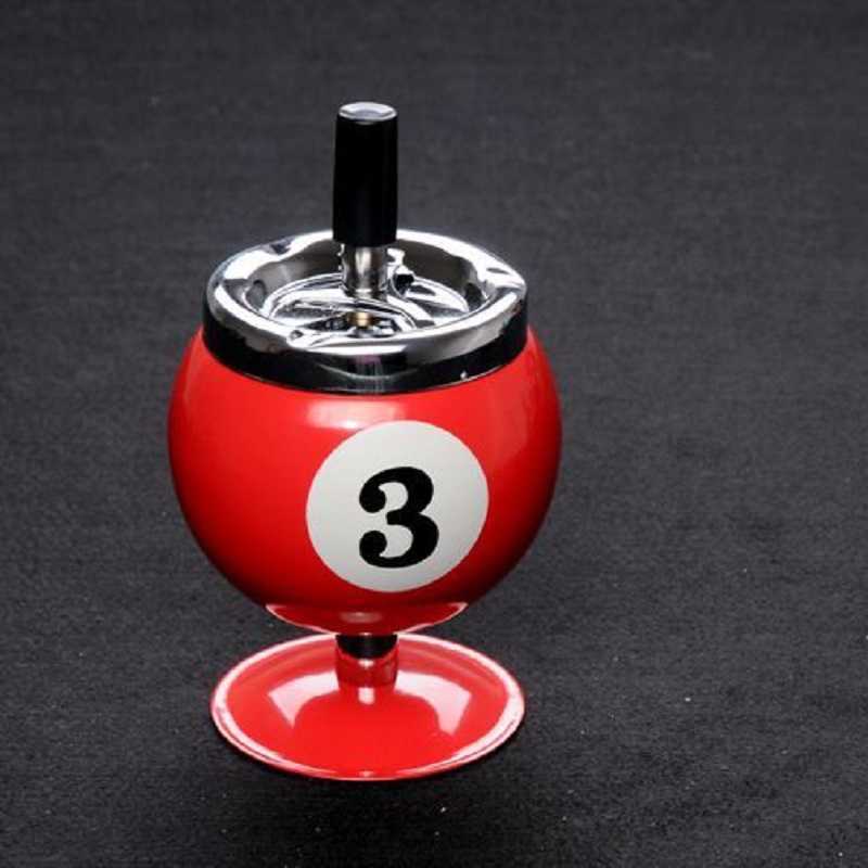 Pool Billiard Ball Design AshTray Creative Blcak Portable Metal AshTray for Pool House House High Quality Biljardtillbehör HKD230808