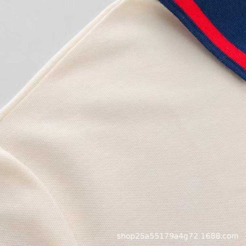 Polos Polos Designer poprawna wersja F Family Kitten naklejka bawełniana koszulka polo, gu Business krótkie rękawowe haftowe kołnierz paski BEPL