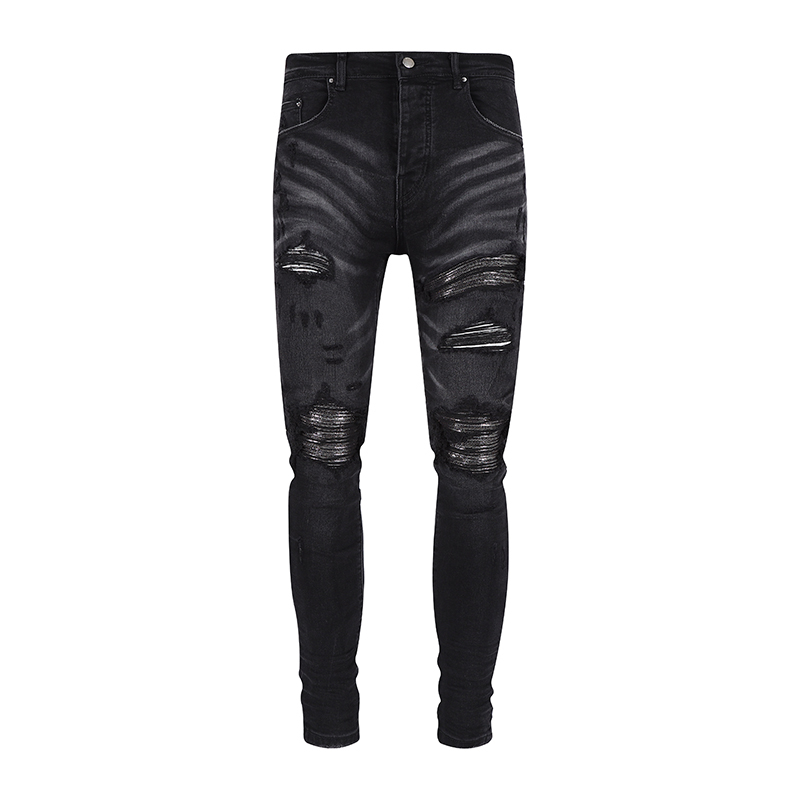 Jeans da uomo Jeans da uomo di design europeo e americano di lusso Pantaloni da ricamo elastici slim fit Fashion Swing Paint Abbigliamento da uomo US Size30-40