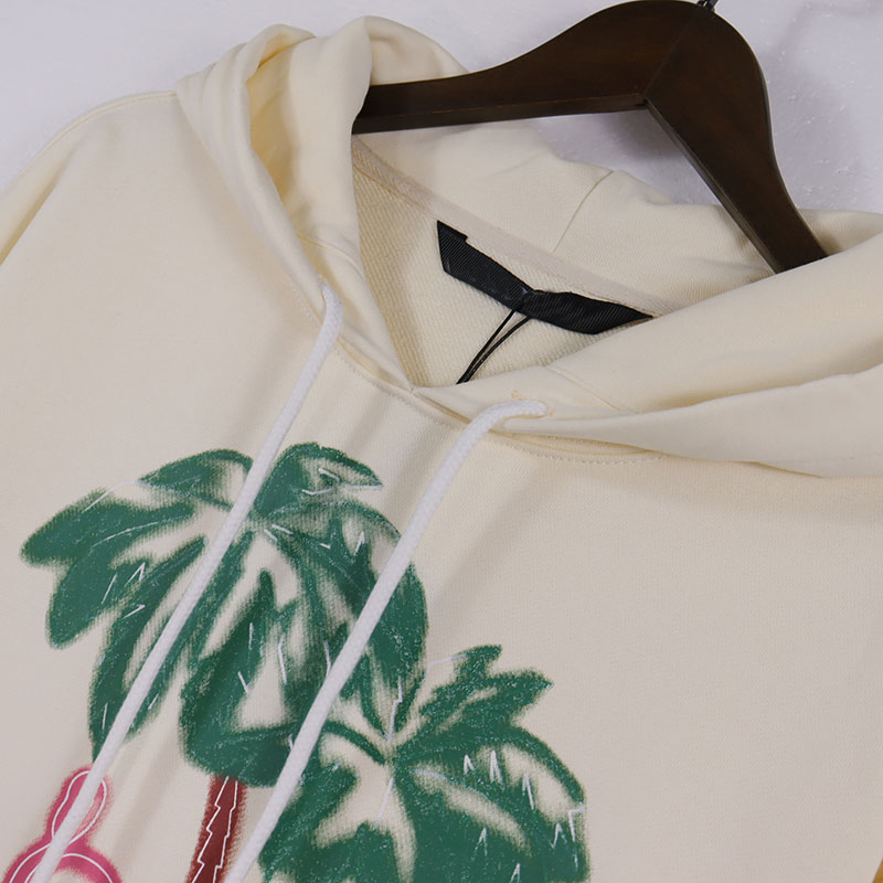 Heren Hoodies Sweatshirts Palmboom Flamingo Print Sweatshirt met capuchon voor heren en dames Nieuw los koppel Casual Amerikaanse jas voor herfst en winter