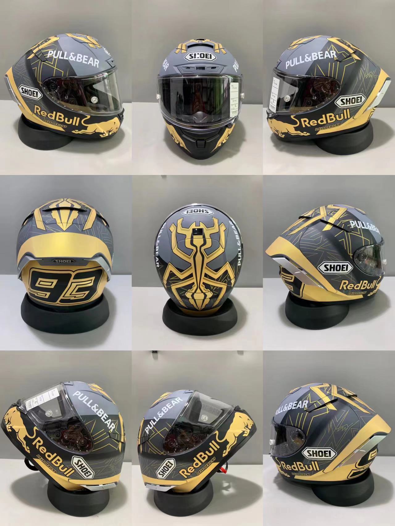 Full Yüz Shoei X14 Kırmızı Altın Karınca 1 Marquez 93 Generatio Motosiklet Kask Anti Bez Vizör Binicilik Araba Binicilik Motokros Yarışı Motosiklet Motosiklet Kask-Original Helmet