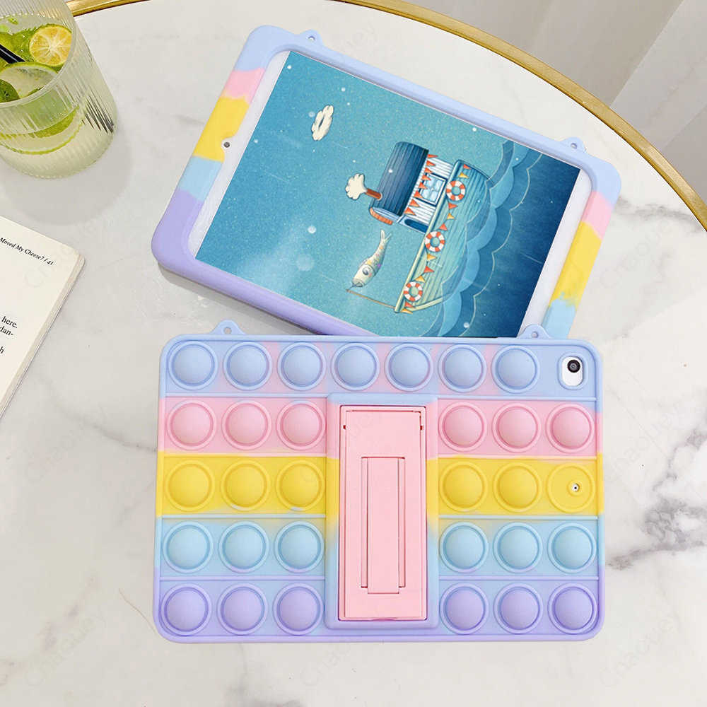 Case to Samsung Galaxy Tab A 8.0 T290 A7 Lite T220 T225 8.7 cala tabletka Pokrycie Kids Cartoon Fundda Push It Soft silikonowy stojak HKD230809