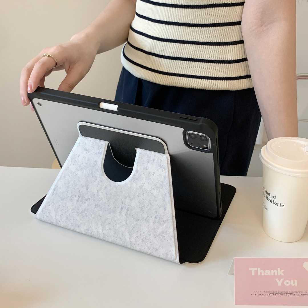 För iPad Air 5 -fall för 2021 iPad Pro 11 Air 4 10.9 Simple Stand Cover Pro 12.9 Mini 6 2019 10.2 7/8/9th Gen 360 Rotation CA HKD230809