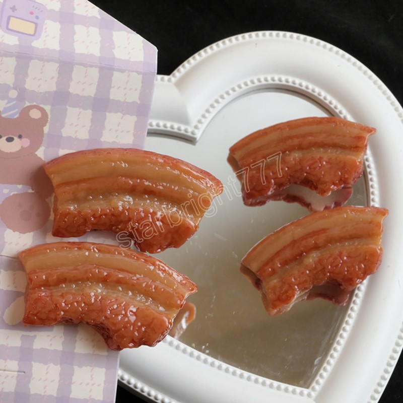 Grampos de Cabelo Fofo Simulados de Carne Estilo Japão Comida Criativa Franja Lateral Presilhas Presilhas Mulheres Raparigas Acessórios para o Cabelo