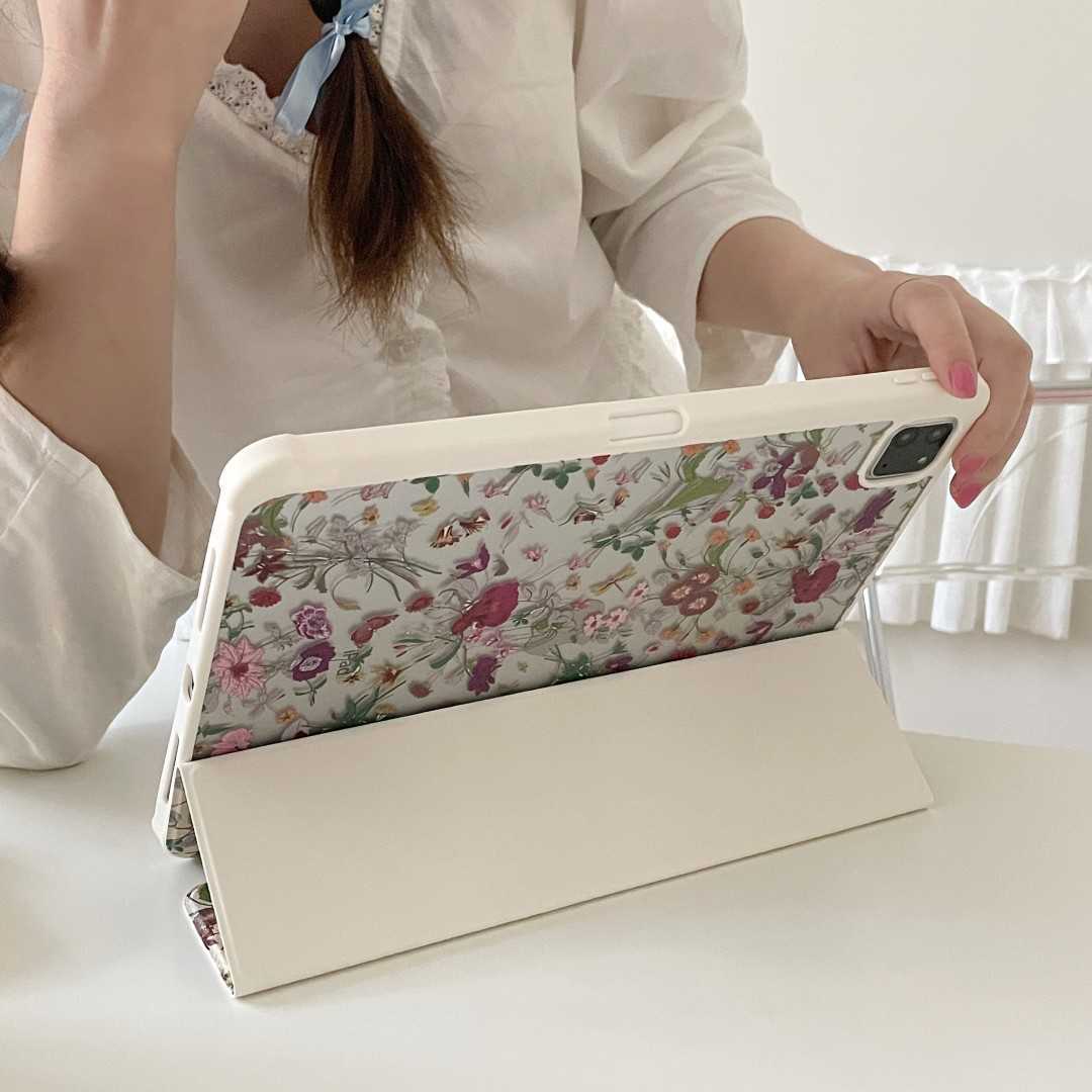 Luxury vintage flowers With Pencil Holder Funda for New iPad 10.2 Generation 10.9 iPad Pro 11 9.7 8 9th Air3 pro10.5 10th Case HKD230809