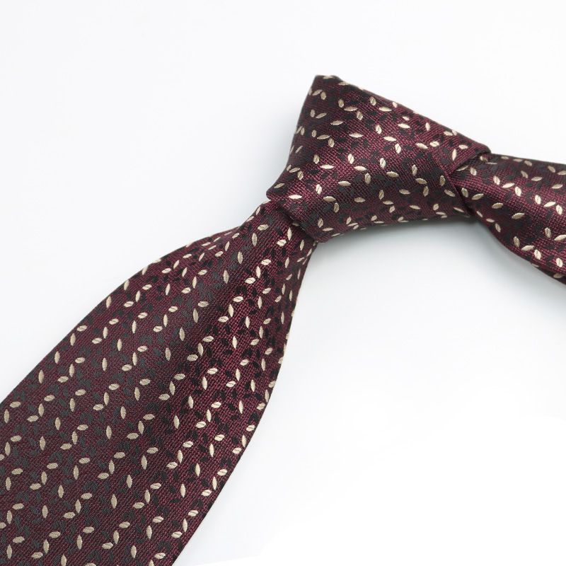 Slim Skinny Neckties Classic Mens Stripe Plaid Floral Wine Blue Wedding Ties Jacquard Woven Silk Neck Ties 8cm