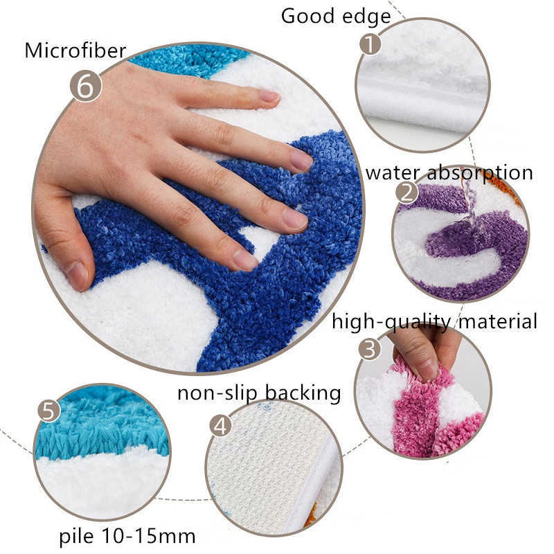 Inyahome Non Slip Microfiber Cute Get Naked Bathmats Quick Dry Machine Washable Bathroom Floor Mat for Bathroom Floor Rug Mat HKD230809